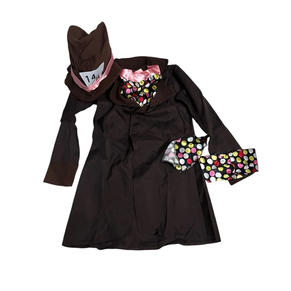 Madhatter Kids Brown Costume Coat with Colorful Accents